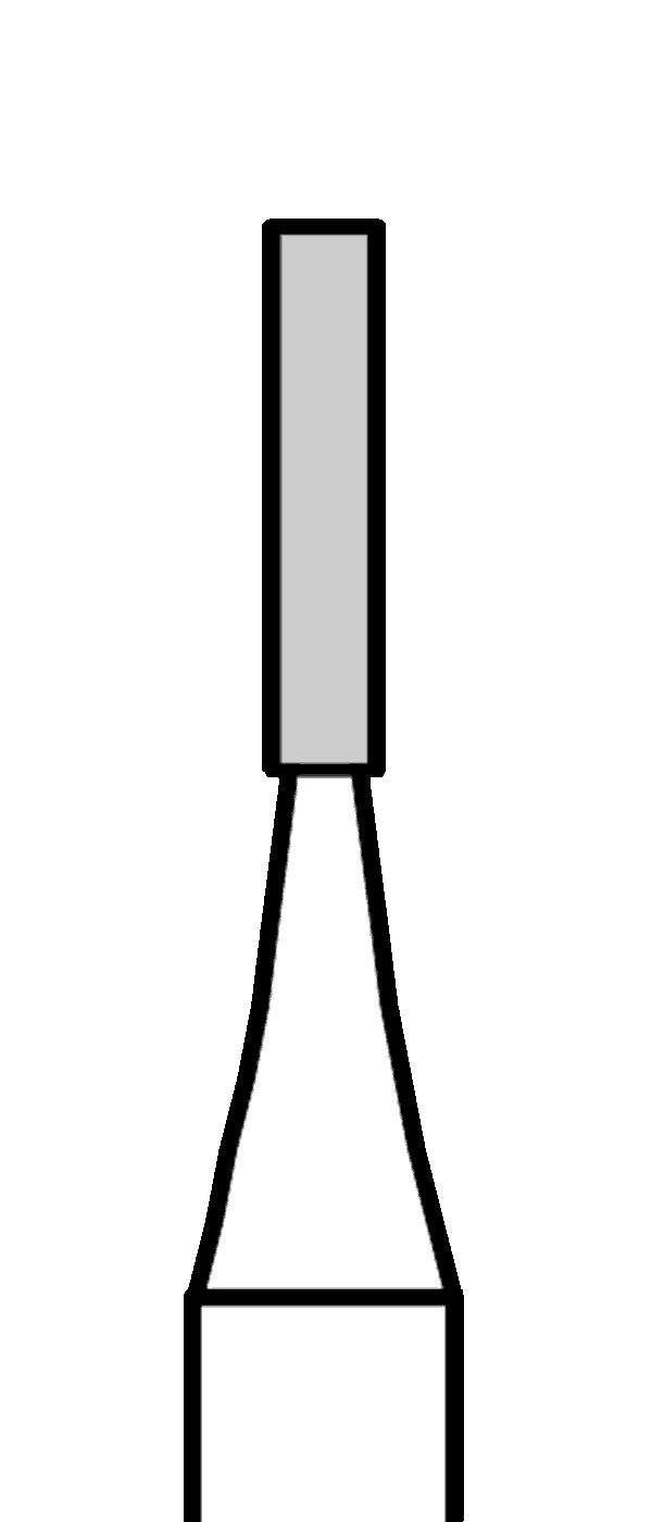 Tvrdokovový vrtáček, válec, rovný, dlouhý, do červeného kolénka, Ø 1 mm