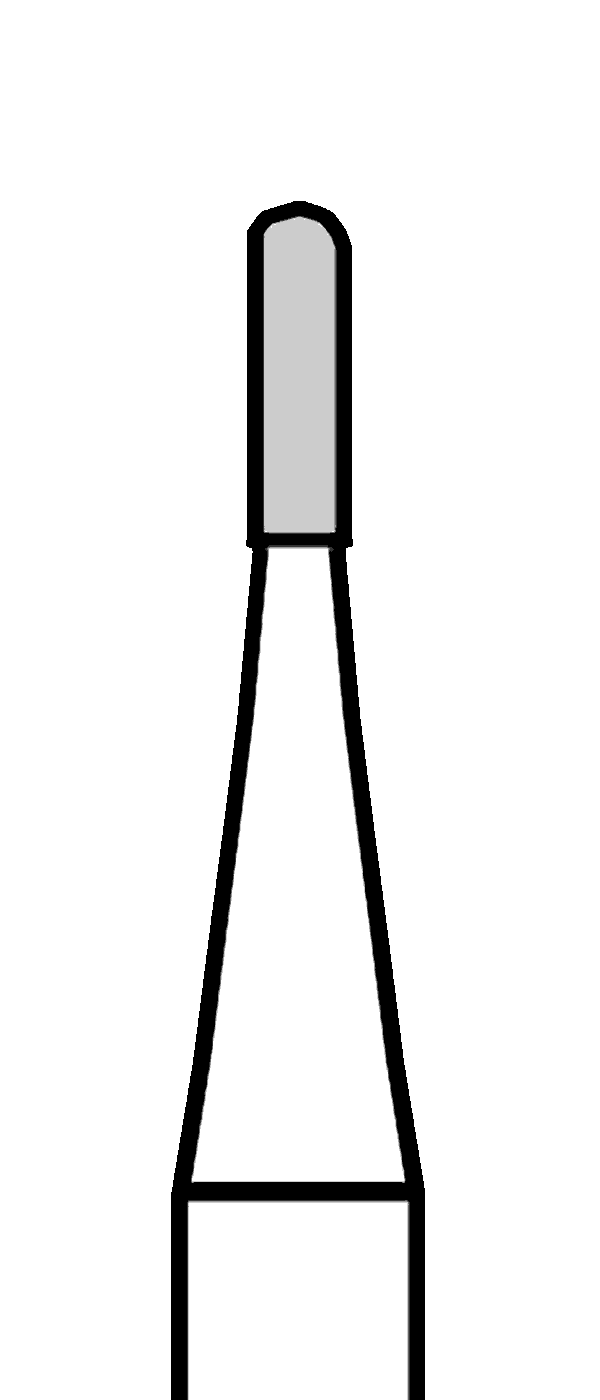 Tvrdokovový vrtáček, válec, oblý, do červeného kolénka, Ø 0,9 mm