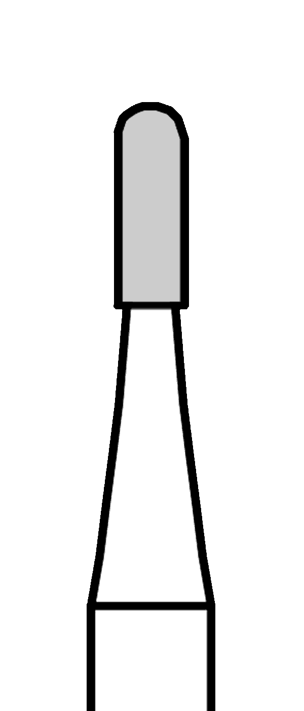 Tvrdokovový vrtáček, válec, oblý, do modrého kolénka, Ø 1,2 mm