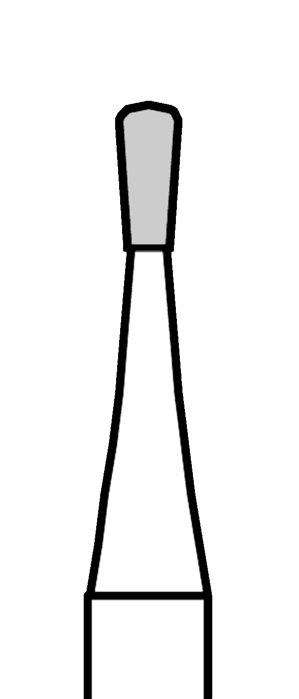 Tvrdokovový vrtáček, hruška, oblá, do červeného kolénka, Ø 1,2 mm