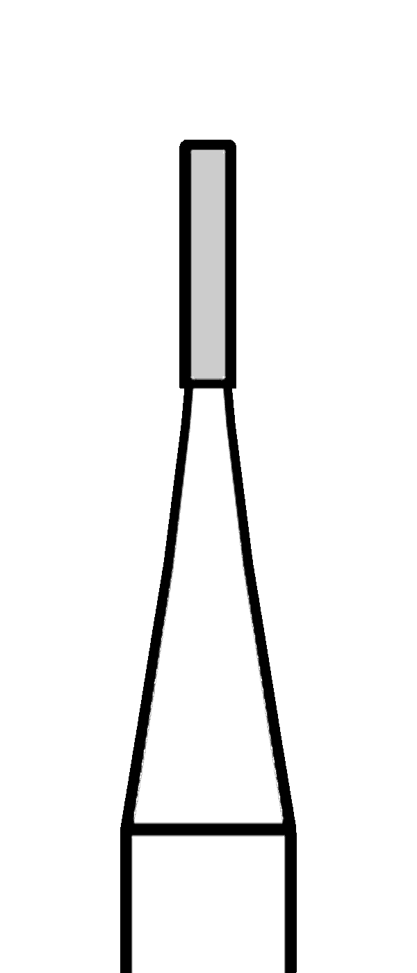Tvrdokovový vrtáček, válec, rovný, do červeného kolénka, Ø 0,8 mm