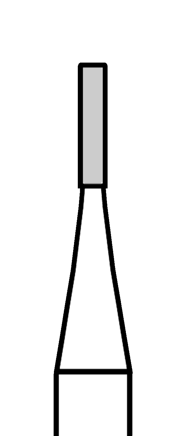 Tvrdokovový vrtáček, válec, rovný, do mikromotoru, Ø 0,9 mm