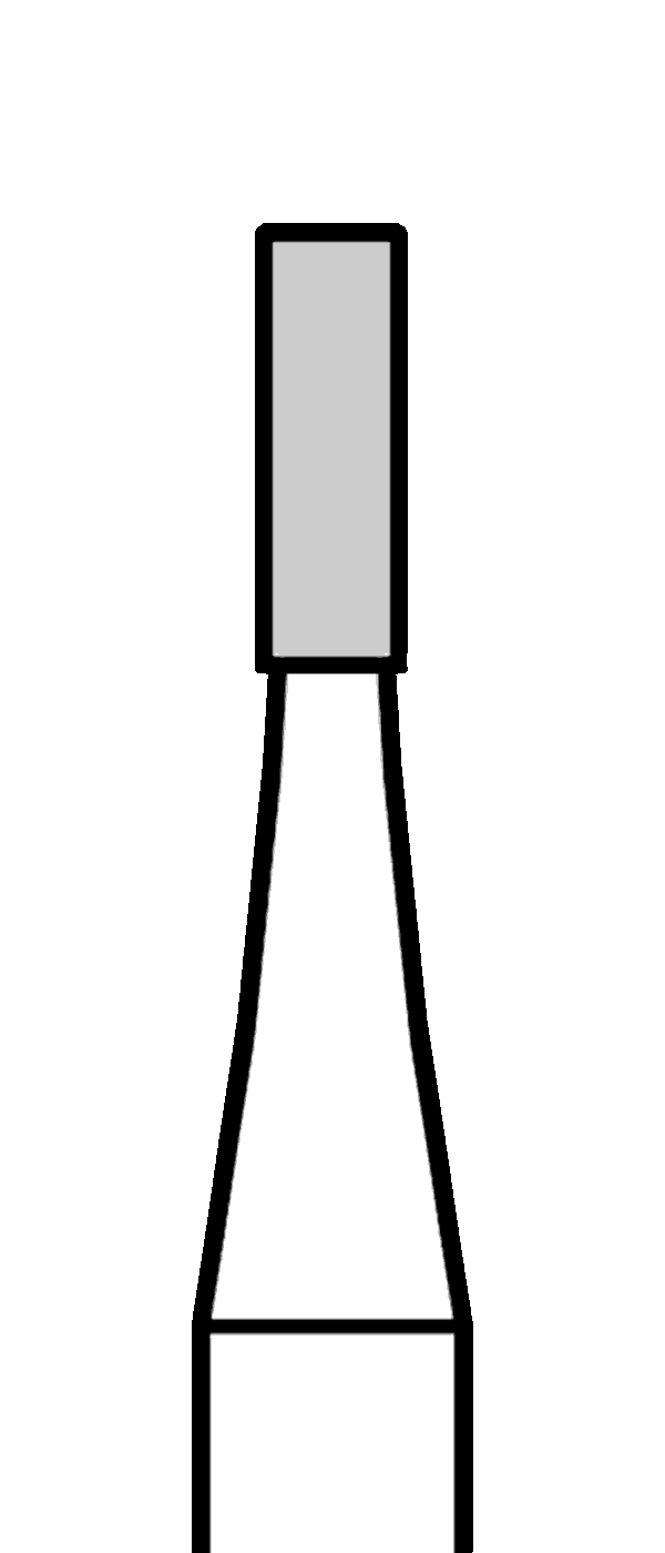 Tvrdokovový vrtáček, válec, rovný, do modrého kolénka, Ø 1,2 mm