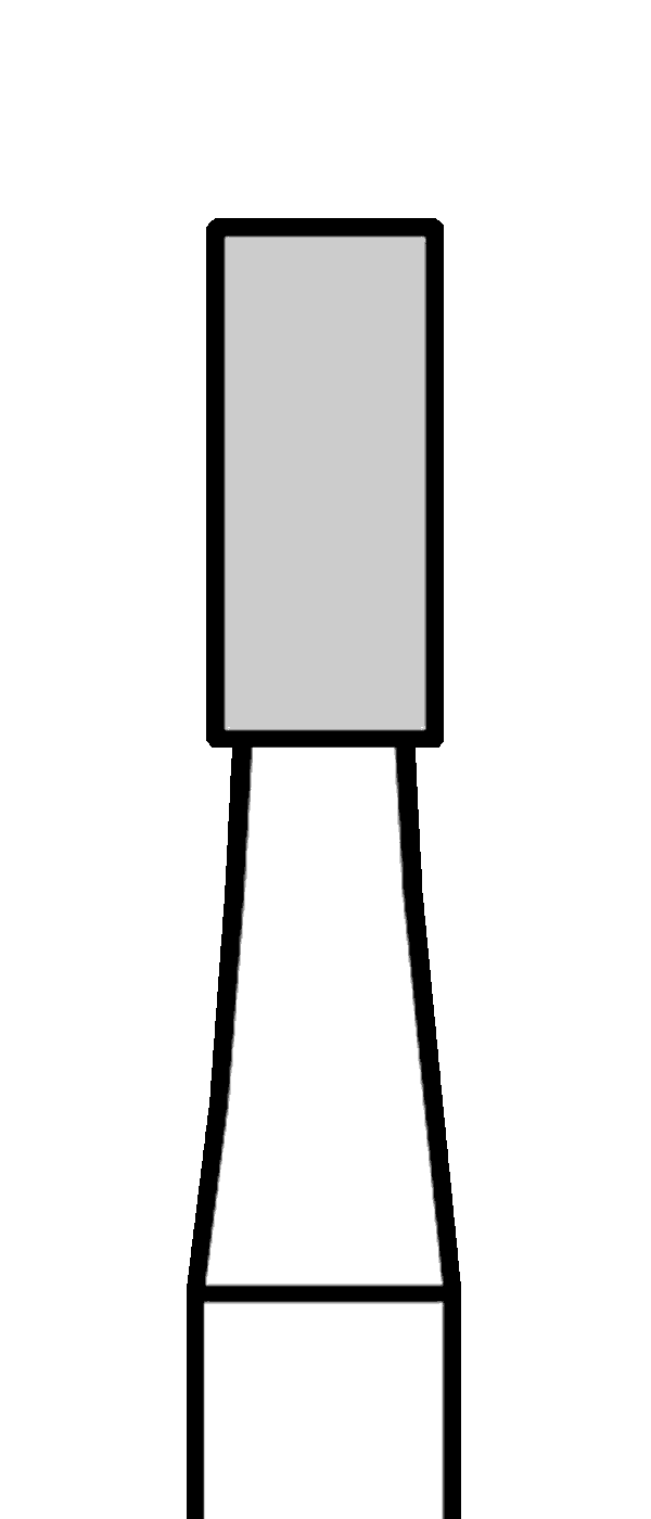Tvrdokovový vrtáček, válec, rovný, do modrého kolénka, Ø 2,1 mm