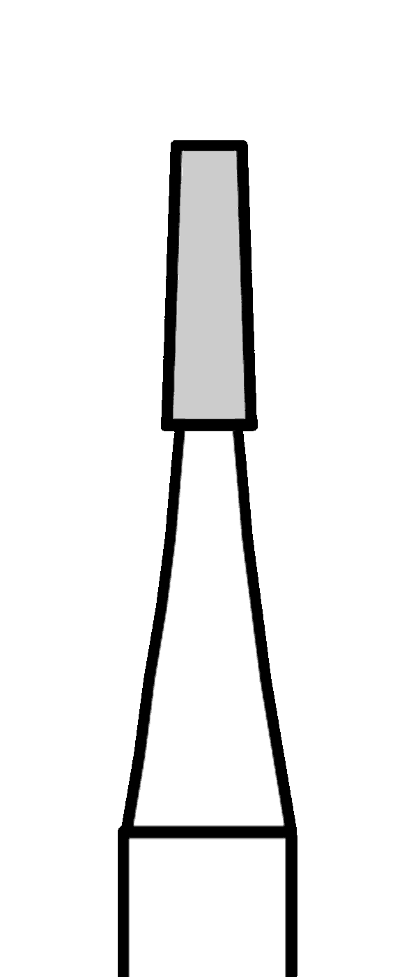 Tvrdokovový vrtáček, kónus, rovný, do mikromotoru, Ø 1 mm