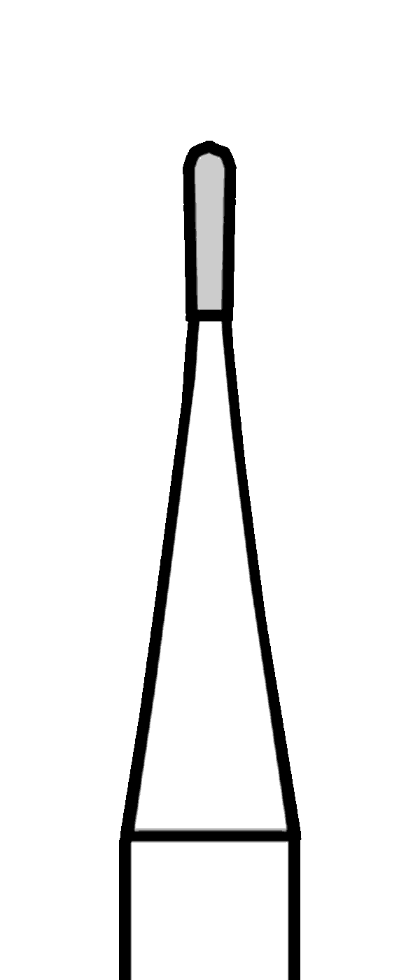 Tvrdokovový vrtáček, hruška, do červeného kolénka, Ø 0,8 mm