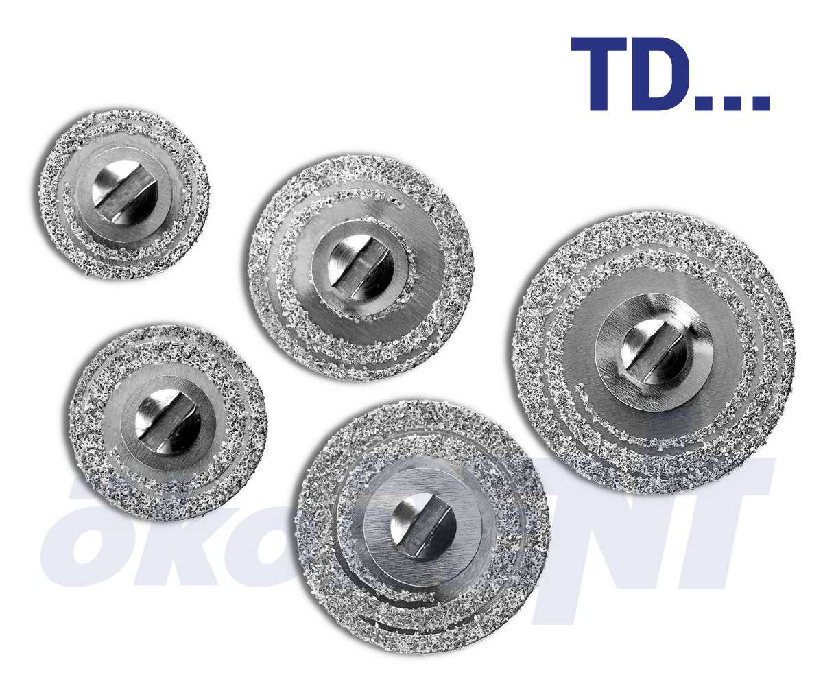 Modrý TURBO diamantový disk, do mikromotoru, střední zrnitost