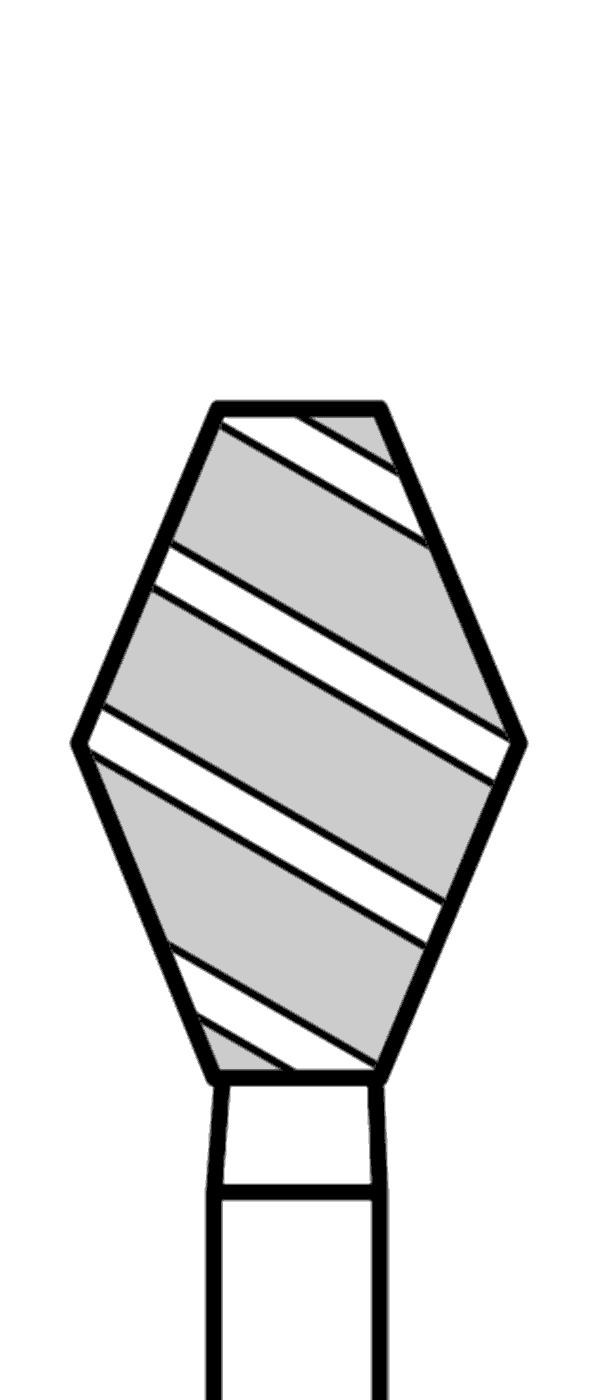 TURBO diamant, zelený palcát, plochý, do červeného kolénka, hrubá zrnitost, Ø 4,7 mm