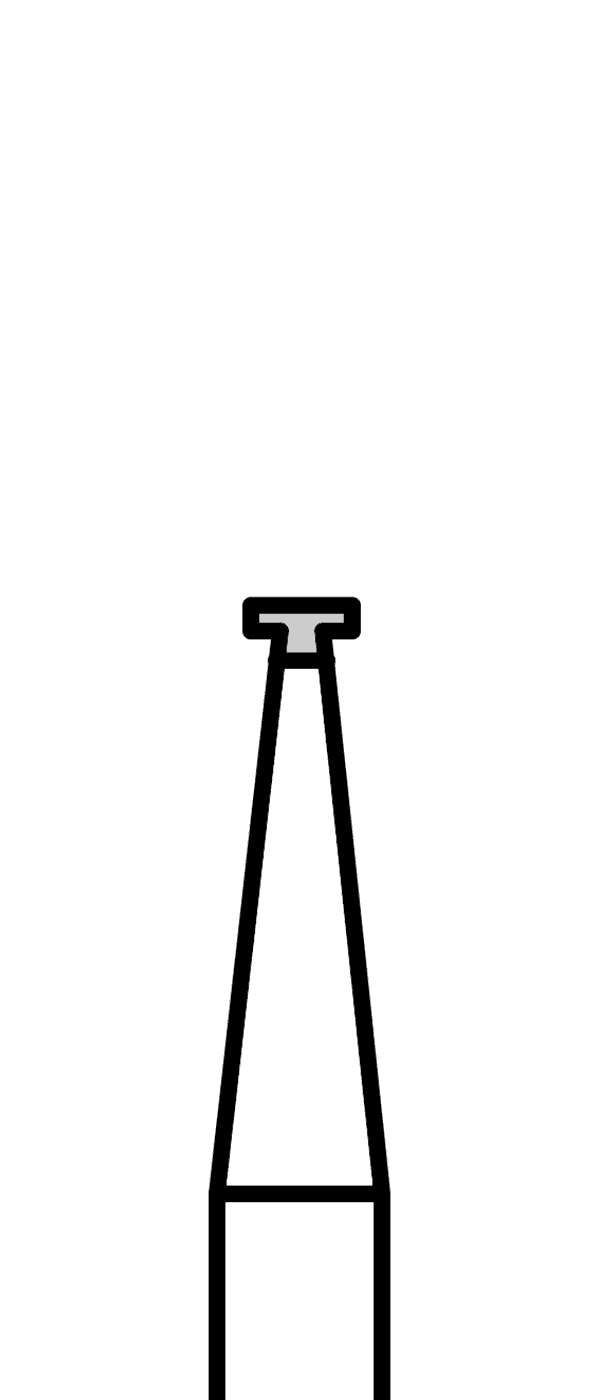 Diamantový vrtáček, zelený kruh s obloženým krčkem, do červeného kolénka, hrubá zrnitost, Ø 1,2 mm – 806 314 816 534 012